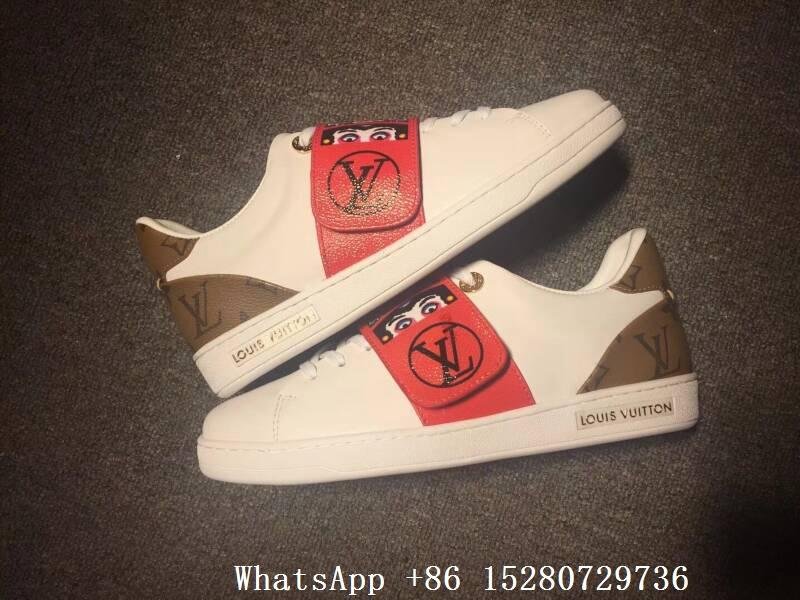 louis vuitton red and white shoes