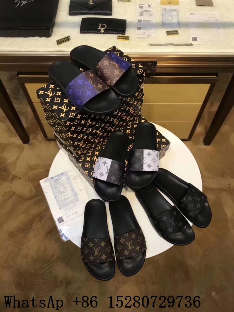 New Louis Vuitton Waterfront Mule Sliders LV Monogram Print Black Slides sandals - LV sandals ...