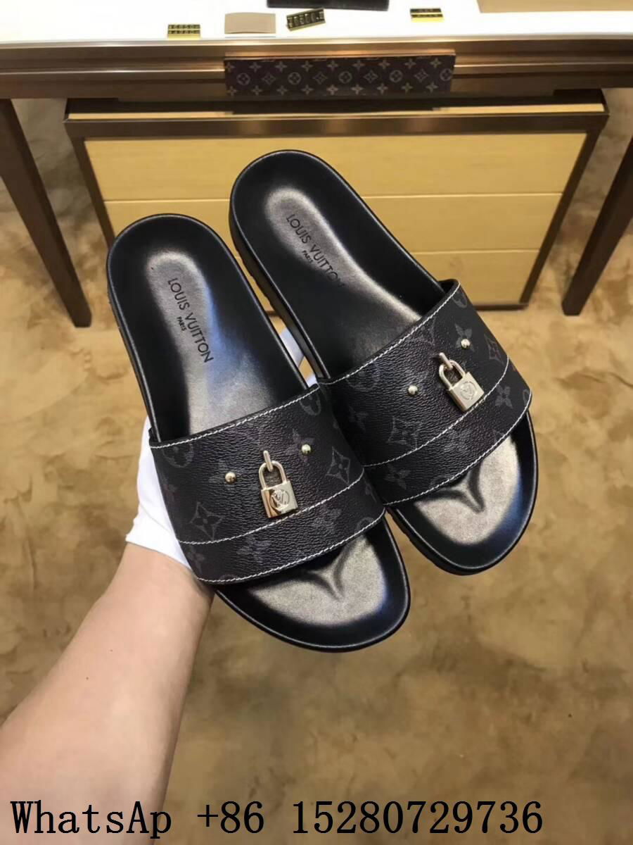 New Louis Vuitton Waterfront Mule Sliders LV Monogram Print Black Slides sandals - LV sandals ...