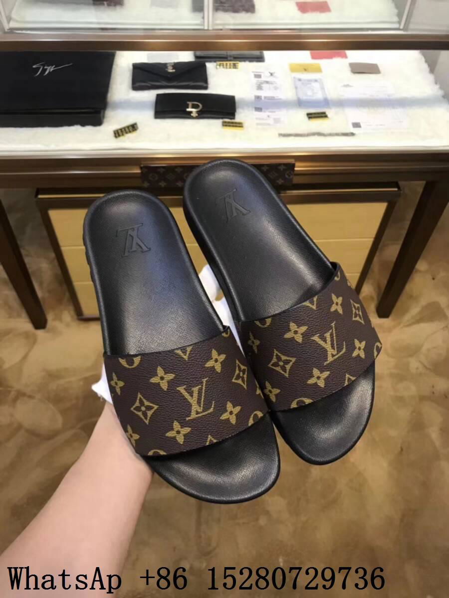 New Louis Vuitton Waterfront Mule Sliders LV Monogram Print Black Slides sandals - LV sandals ...