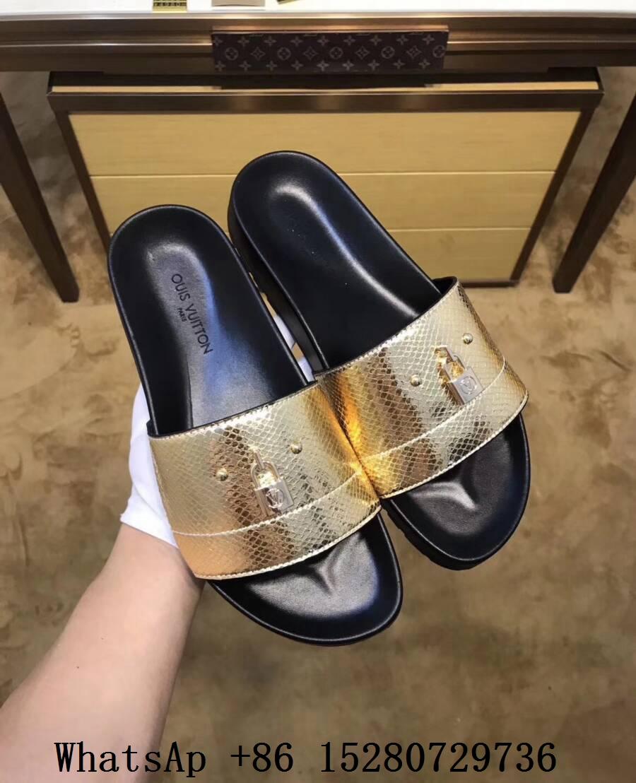 New Louis Vuitton Waterfront Mule Sliders LV Monogram Print Black Slides sandals - LV sandals ...