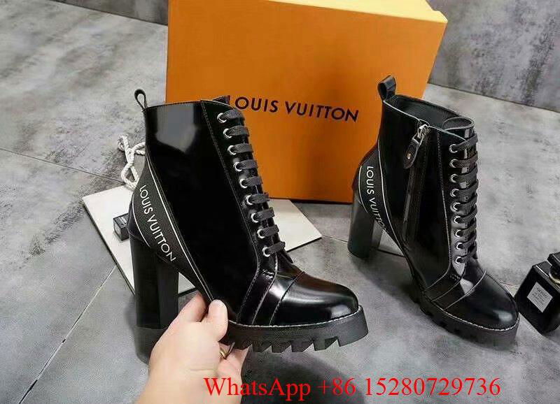 Women Louis Vuitton Star Trail Ankle Boot LV Designer Leather Heel 9.5cm Replica - Women LV ...
