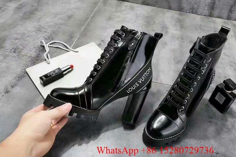 Women Louis Vuitton Star Trail Ankle Boot LV Designer Leather Heel 9.5cm Replica - Women LV ...