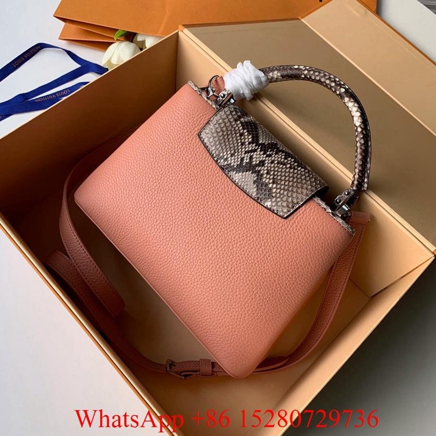 Louis Vuitton Capucines BB bag LV Leather handbag Taurillon N95509 PINK cheap (China ...