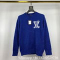 LV intarsia Crewneck Sweatshirt LV Multicolor Monogram sweater LV knitwear blue - LV intarsia ...