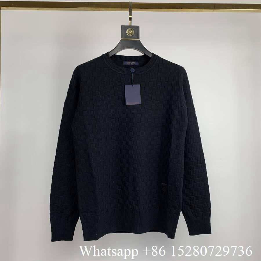 LV intarsia Crewneck Sweatshirt LV Multicolor Monogram sweater LV knitwear blue - LV intarsia ...