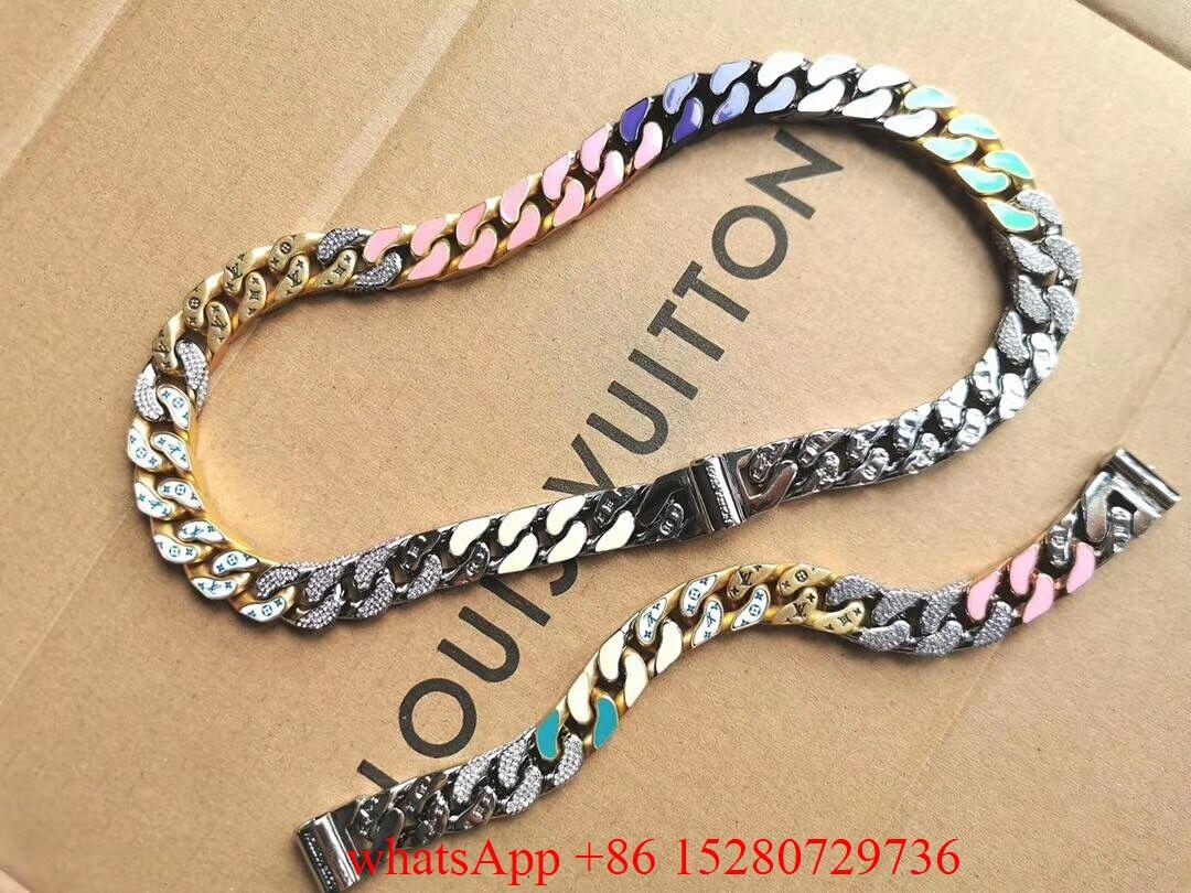               Men's Fashion jewellery     hain links Patches bracelet gift US 4