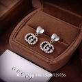 Wholesale drop earrings Pearl Double G earrings gold stud earrings fashion gift 