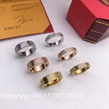 Wholesale Cartier Ring love wedding band Cartier Rose gold ring full diamond 