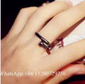 Wholesale Cartier Ring love wedding band Cartier Rose gold ring full diamond 