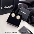 Chanel Metal Glass Pearl Earrings Chanel CC Pearl Chanel jewelry Crystal summer 