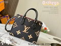 Louis Vuitton onthego PM Cream LV Empreinte monogram Giant bag cowhide leather 