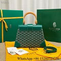 Sell Goyard Mini Saïgon bag Top hanle bag GREEN online shopping coated canvas 