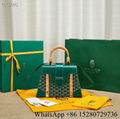 Sell Goyard Mini Saïgon bag Top hanle bag GREEN online shopping coated canvas 