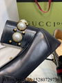 Women's GUCCI leather Horsebit Mid-heel loafer pumps block heel online shop sale