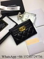 Sell        Classic Card Holder grained Calfskin coin purse caviar black women 1