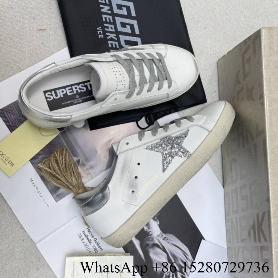 Sell Golden Goose Superstar low-top sneakers GGDB Leather sneaker silver glitter 4