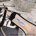 Shop Jimmy Choo heels black suede pump platform sandals women luxury heel price