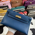 Hermes Kelly Pochette bag，Kelly clutch hermes birkin leather bag， mini kelly