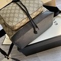 Sell Gucci Jumbo GG Canvas Backpack in Beige brown GG wool backpack high qulaity