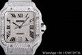 Hot sale Cartier Santos De Cartier Pave Diamond Dial Full Diamond watch cheap   