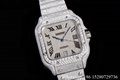 Hot sale Cartier Santos De Cartier Pave Diamond Dial Full Diamond watch cheap   
