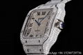 Hot sale Cartier Santos De Cartier Pave Diamond Dial Full Diamond watch cheap   