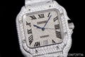 Hot sale Cartier Santos De Cartier Pave Diamond Dial Full Diamond watch cheap   