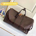 Louis Vuitton Keepall 55 Bandouliere in Monogram Canvas Eclipse Carryall Duffle 