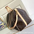 Louis Vuitton Keepall 55 Bandouliere in Monogram Canvas Eclipse Carryall Duffle 