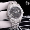 Shop Rolex watches Oyster Perpetual DAY-DATE Diamond bezel watch white 39mm     