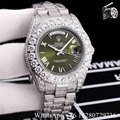 Shop Rolex watches Oyster Perpetual DAY-DATE Diamond bezel watch white 39mm      5