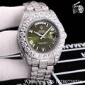 Shop Rolex watches Oyster Perpetual DAY-DATE Diamond bezel watch white 39mm     