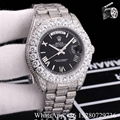 Shop Rolex watches Oyster Perpetual DAY-DATE Diamond bezel watch white 39mm     