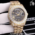 Shop Rolex watches Oyster Perpetual DAY-DATE Diamond bezel watch white 39mm     