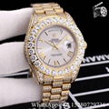 Shop Rolex watches Oyster Perpetual DAY-DATE Diamond bezel watch white 39mm     