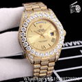 Shop Rolex watches Oyster Perpetual DAY-DATE Diamond bezel watch white 39mm     