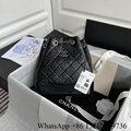 Shop        gabrielle small backpack bag        aged calfskin leather bag black  1