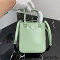 Shop       small brushed leather tote bag       shoulder bag 1BA331 light green  3