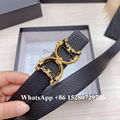 Hot sale luxury leather belt DG Baroque logo belt calfskin belt women DG belt   