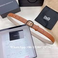 Hot sale luxury leather belt DG Baroque logo belt calfskin belt women DG belt   