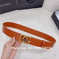 Hot sale luxury leather belt DG Baroque logo belt calfskin belt women DG belt   