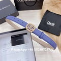 Hot sale luxury leather belt DG Baroque logo belt calfskin belt women DG belt   