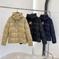 Shop Burberry Down Coat Detachable Sleeve Hooded Puffer Jacket winter outwear 