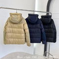 Shop Burberry Down Coat Detachable Sleeve Hooded Puffer Jacket winter outwear 