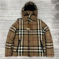 Shop Burberry Down Coat Detachable Sleeve Hooded Puffer Jacket winter outwear 