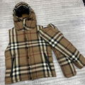 Shop Burberry Down Coat Detachable Sleeve Hooded Puffer Jacket winter outwear 