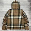 Shop Burberry Down Coat Detachable Sleeve Hooded Puffer Jacket winter outwear 