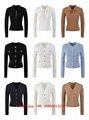 Shop Balmain Ribbed Knit Cardigan,Balmain Button,Detailed long sleeved sweater  3