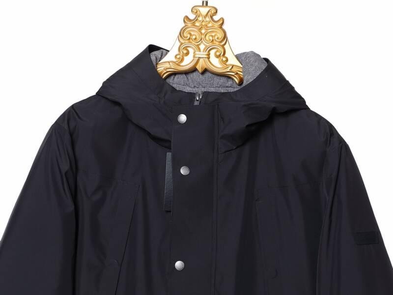 Zegna black down jacket,Zegna hooded padded jacket,Men's down puffer jacket sale 4